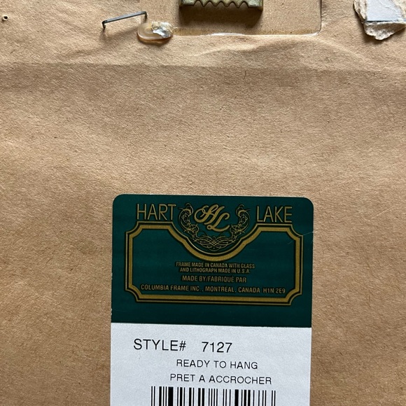 Botanical matted forest green framed art 10” x 12 1/2”. Perfect for a bathroom. - Picture 2 of 2